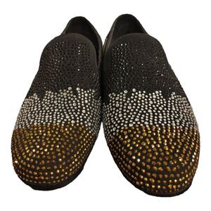 MEN'S ASHER GREEN METALLIC CRYSTAL SLIP ON 10D